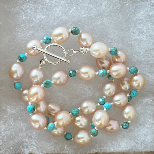 natural peach freshwater pearl